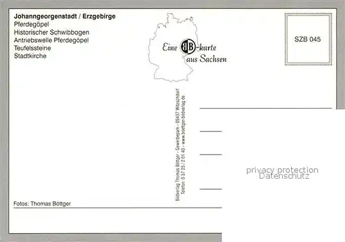 AK / Ansichtskarte Johanngeorgenstadt Pferdegoepel Historischer Schwibbogen Antriebswelle Teufelssteine Stadtkirche Johanngeorgenstadt