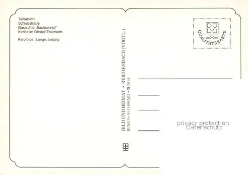 AK / Ansichtskarte Kitzscher Teilansicht Schlossstrasse Gaststaette Sachsenhof Kirche Kitzscher