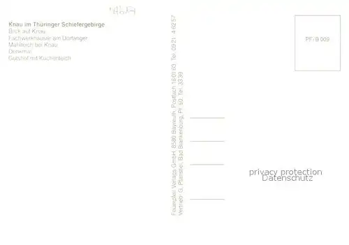 AK / Ansichtskarte Knau_Altenburg Panorama Fachwerkhaeuser Dorfanger Mahlteich Denkmal Gutshof mit Kuechenteich Knau Altenburg