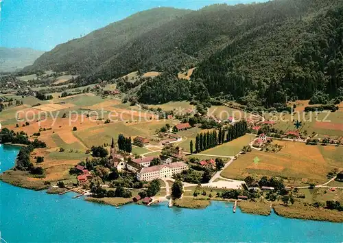 AK / Ansichtskarte Ossiach_Ossiachersee Stift Ossiach Fliegeraufnahme Ossiach Ossiachersee