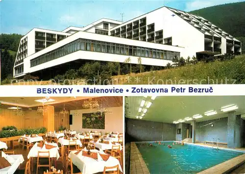 AK / Ansichtskarte Malenovice Zotavovna Petr Bezruc Gaststube Hallenbad Malenovice