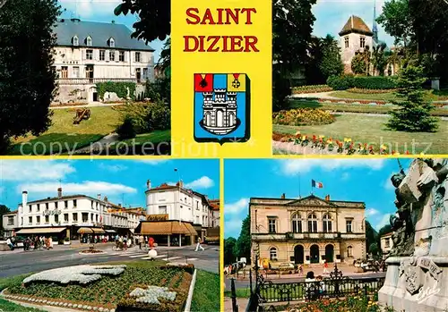 AK / Ansichtskarte Saint Dizier_Haute Marne Le muse Les jardins du Jard La place Aristide Briand Hotel de ville Saint Dizier Haute Marne