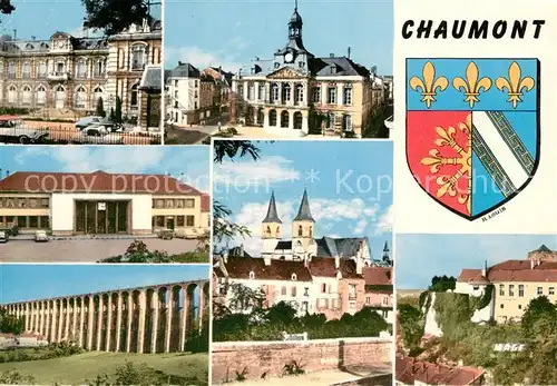AK / Ansichtskarte Chaumont_Haute Marne Schloss Kirche Viadukt Teilansichten Chaumont Haute Marne