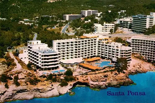 AK / Ansichtskarte Santa_Ponsa_Mallorca_Islas_Baleares Hotels Fliegeraufnahme Santa_Ponsa
