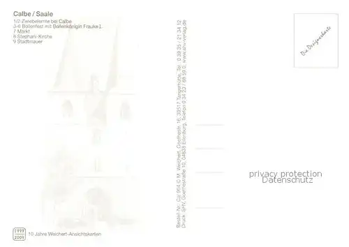 AK / Ansichtskarte Calbe_Saale Zwiebelernte Bollenfest Bollenkoenigin Markt Stephani Kirche Stadtmauer Calbe_Saale