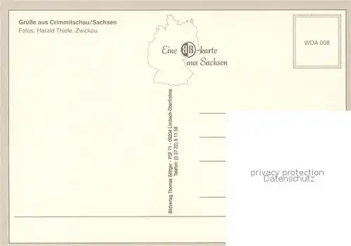 AK / Ansichtskarte Crimmitschau Kirche Brunnen Plattenbauten Innenstadt Park Partie an der Pleisse Crimmitschau