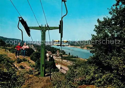 AK / Ansichtskarte Bad_Breisig Seilbahn zur Burg Rheineck Panorama Blick ins Rheintal Bad_Breisig