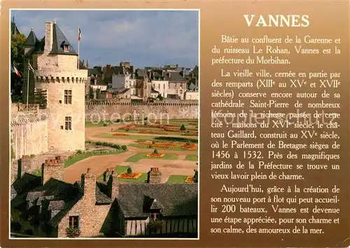 AK / Ansichtskarte Vannes Les jardins et la tour du Connetable Histoire Vannes