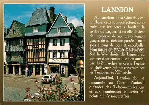 AK / Ansichtskarte Lannion Vieilles maisons de la place du Centre Histoire Collection Couleurs de Bretagne Lannion