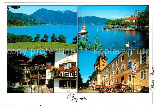 AK / Ansichtskarte Tegernsee Panorama Blick gegen Wallberg Schloss Tegernsee