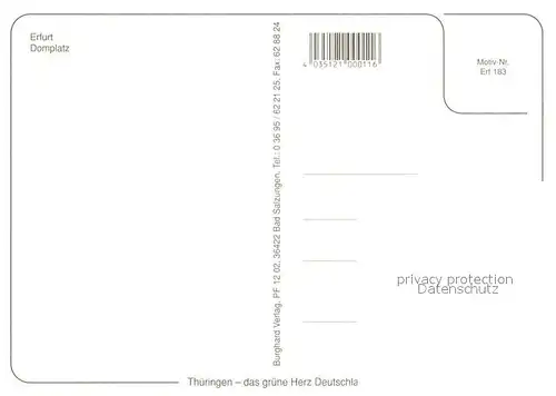 AK / Ansichtskarte Erfurt Domplatz Altstadt Denkmal Erfurt