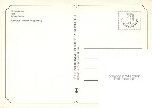 AK / Ansichtskarte Ermsleben Kindergarten Post Partie an der Selke Ermsleben