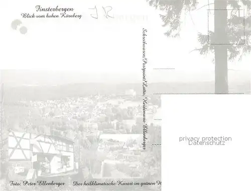 AK / Ansichtskarte Finsterbergen Panorama Blick vom hohen Koernberg Postpoint Kurzone Freibad Finsterbergen