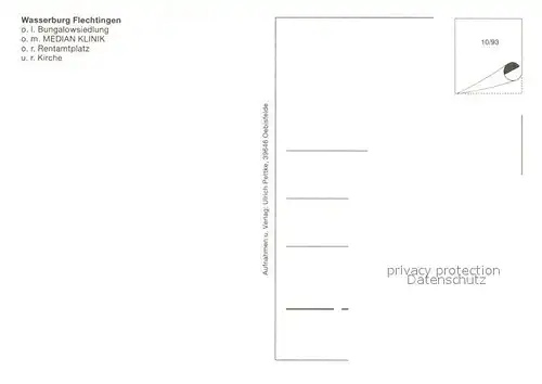 AK / Ansichtskarte Flechtingen Wasserburg Bungalowsiedlung Median Klinik Rentamtplatz Kirche Flechtingen