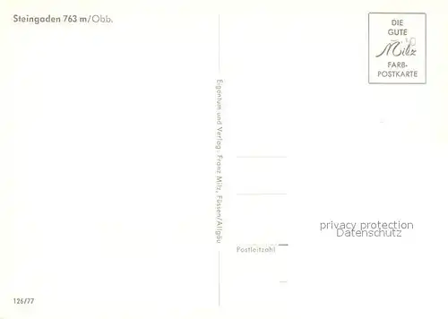 AK / Ansichtskarte Steingaden_Oberbayern Ortsansicht mit Kirche Alpenpanorama Steingaden Oberbayern