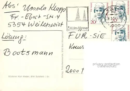 AK / Ansichtskarte Sulzfeld_Grabfeld Ferienhaeuser Hotel Liegewiese am Badesee Ortsmotiv mit Kirche Partie am Fluss Sulzfeld Grabfeld