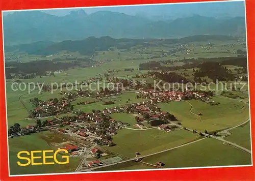 AK / Ansichtskarte Seeg mit Rossberg Aggenstein und Breitenberg Fliegeraufnahme Seeg