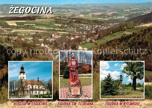 AK / Ansichtskarte Zegocina Panorama Kirche Denkmal Natur 