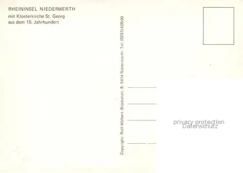 AK / Ansichtskarte Niederwerth Klosterkirche St. Georg  Niederwerth