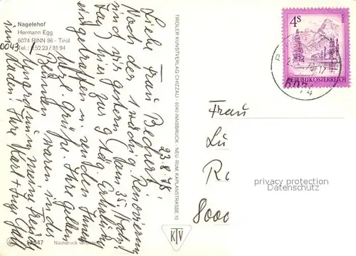 AK / Ansichtskarte Rinn Nagelehof Rinn