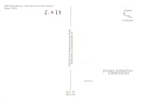 AK / Ansichtskarte Neuschoenau Altschoenau Neuschoenau