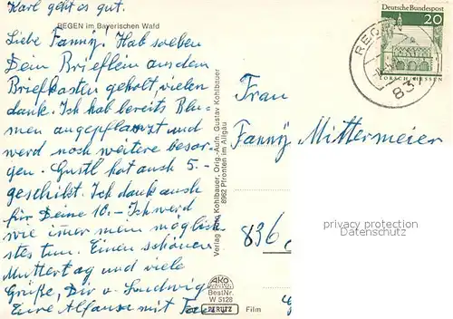 AK / Ansichtskarte Regen  Regen