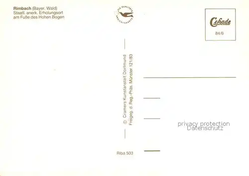 AK / Ansichtskarte Rimbach_Bayrischer_Wald Fliegeraufnahme Rimbach_Bayrischer_Wald