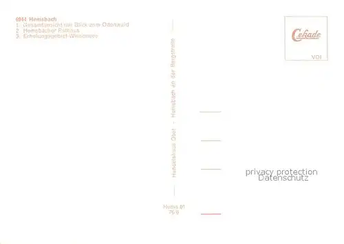 AK / Ansichtskarte Hemsbach_Bergstrasse Rathaus Wiesensee  Hemsbach_Bergstrasse