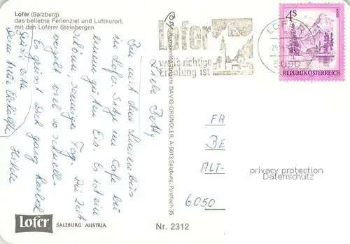 AK / Ansichtskarte Lofer  Lofer
