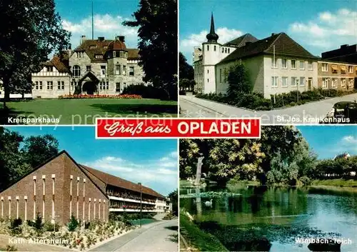 AK / Ansichtskarte Opladen Kreiskrankenhaus Wimbach Teich Altersheim Opladen