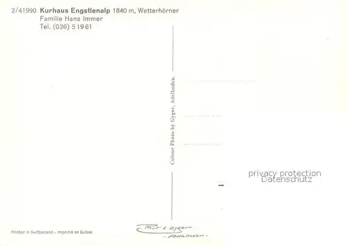 AK / Ansichtskarte Engstlenalp_BE Kurhaus Wetterhoerner Engstlenalp_BE