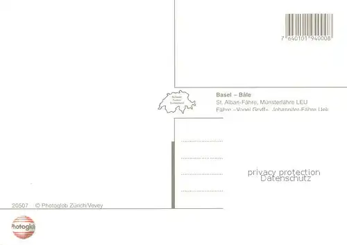 AK / Ansichtskarte Basel_BS Basler Faehren Basel_BS