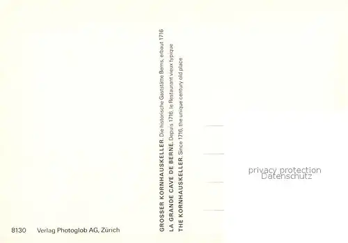 AK / Ansichtskarte Bern_BE Grosser Kornhauskeller Bern_BE