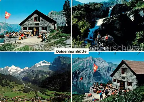 AK / Ansichtskarte Doldenhornhuette Wasserfall Panorama Doldenhornhuette