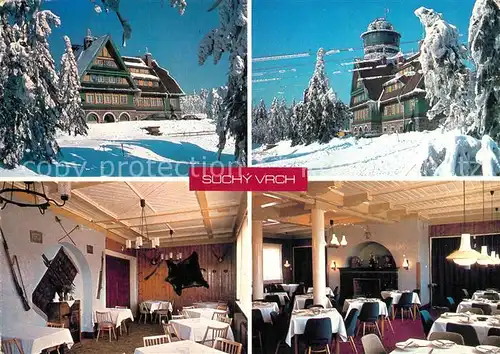AK / Ansichtskarte Jablonne_nad_Orlici Hotel Suchy Vrch Winterlandschaft Jablonne_nad_Orlici