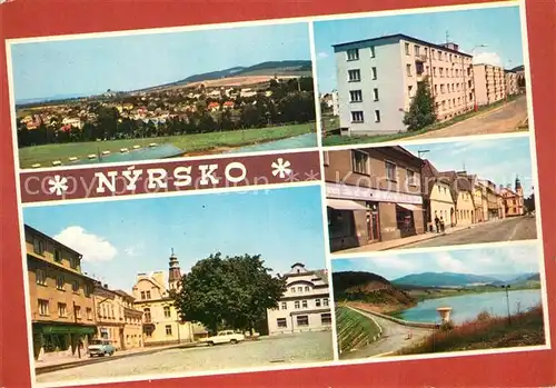AK / Ansichtskarte Nyrsko Panorama Stausee Nyrsko