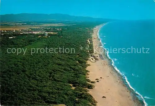 AK / Ansichtskarte Bibbona_Livorno Fliegeraufnahme Strand Bibbona Livorno