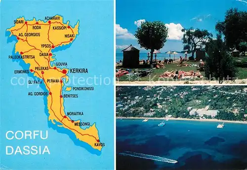 AK / Ansichtskarte Dassia Liegewiese Landkarte Dassia