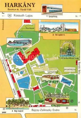 AK / Ansichtskarte Harkany Panoramakarte Harkany