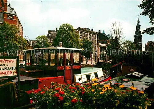 AK / Ansichtskarte Amsterdam_Niederlande Bloemenmarkt met Munttoren Blumenmarkt Muntturm Amsterdam_Niederlande