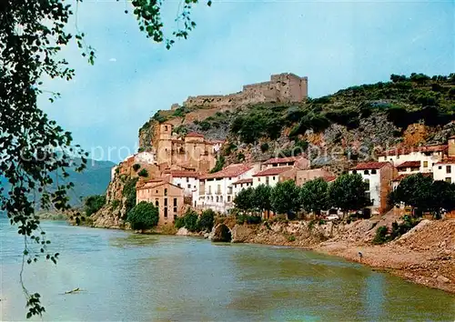 AK / Ansichtskarte Miravet Vista parcial Rio Ebro y Castillo arabe 