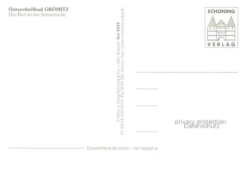 AK / Ansichtskarte Groemitz_Ostseebad Strand Restaurant Yachthafen Promenade Kurhaeuser Seebruecke Groemitz_Ostseebad