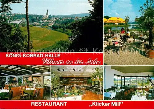 AK / Ansichtskarte Villmar Koenig Konrad Halle Restaurant Klicker Mill Landschaftspanorama Villmar