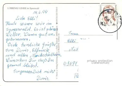 AK / Ansichtskarte Lehde Kahnfaehrhafen Schloss Wohnhaus am Wasser Museum Ortsmitte Lehde