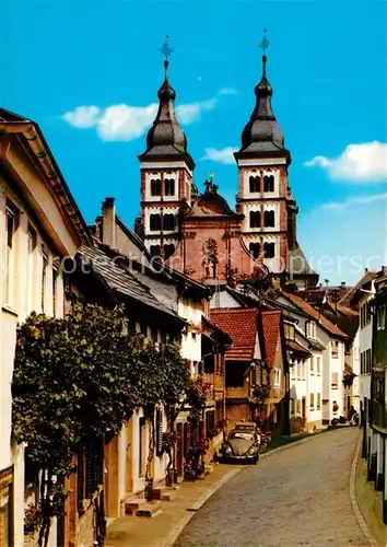 AK / Ansichtskarte Amorbach_Miltenberg Abteigasse mit Blick zur Abteikirche 