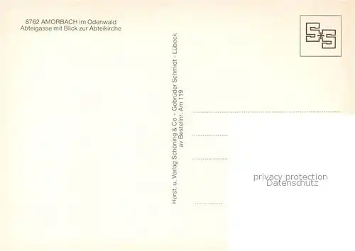 AK / Ansichtskarte Amorbach_Miltenberg Abteigasse mit Blick zur Abteikirche 