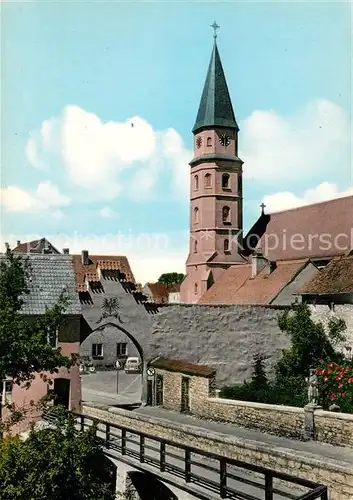 AK / Ansichtskarte Neumarkt_Oberpfalz Klostertor mit Hofkirche Neumarkt Oberpfalz