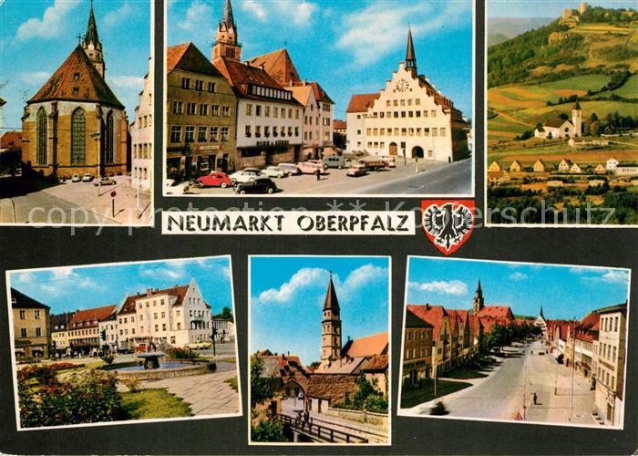 AK / Ansichtskarte Neumarkt_Oberpfalz Kirche Marktplatz