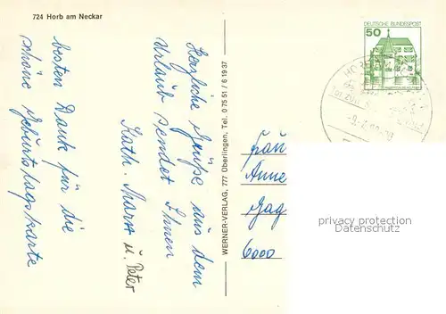 AK / Ansichtskarte Horb_Neckar Fliegeraufnahme Horb Neckar