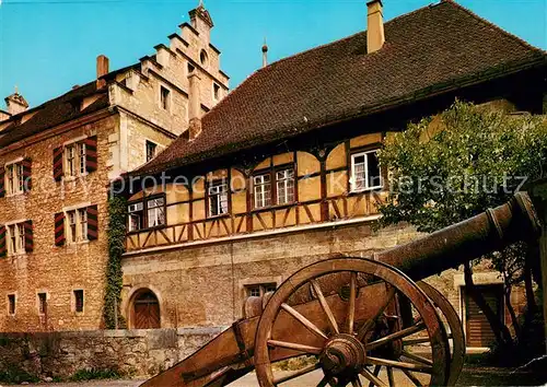 AK / Ansichtskarte Heidenheim_Brenz Kanone im Schlosshof Heidenheim Brenz